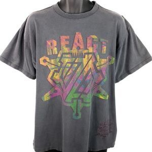 Bugle Boy Surfer T Shirt Vintage 80s React Destroyed Made In USA Mens Size Large